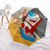 Ren and Stimpy  pattern, automatic folding umbrella, portable and foldable design, 8 ribs, a Christmas or birthday gift.