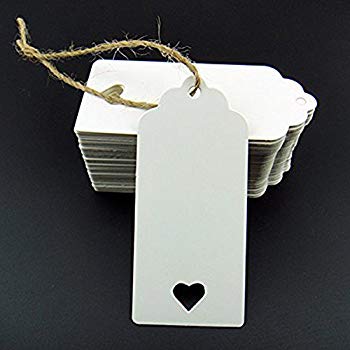 Hollow Heart bookmark 100 Pieces Bookmark Per Sale Hollow Heart Flower Head White Paper Card Baking Pendant DIY Message Card