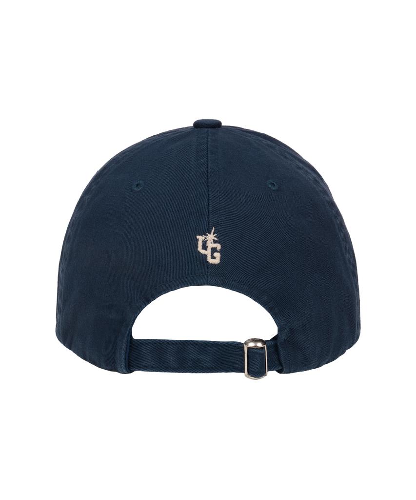 Yunibeoseugameonteu Universe Lettering Washed Ball Cap_Navy