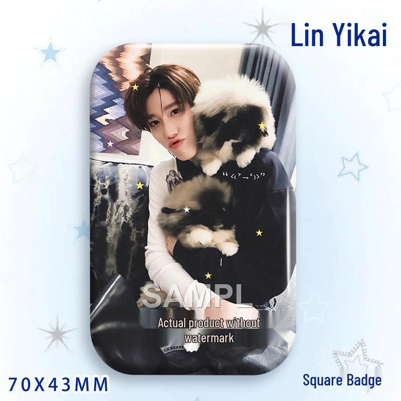 Thai Star PP Lin Yikai Konzert Support-Abzeichen: Lasergeschnittenes quadratisches Broschenornament