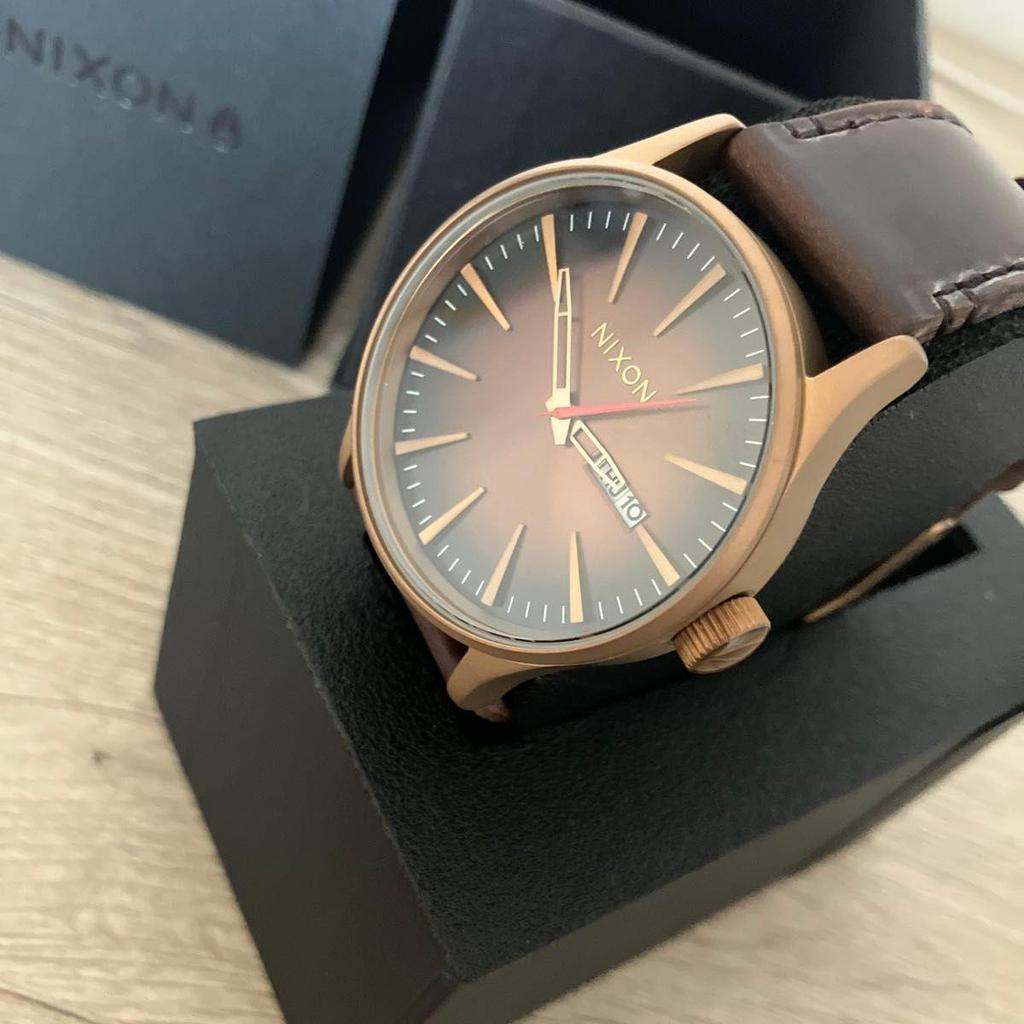 Used [Good condition] Nixon Sentry Leather Bronze/Black