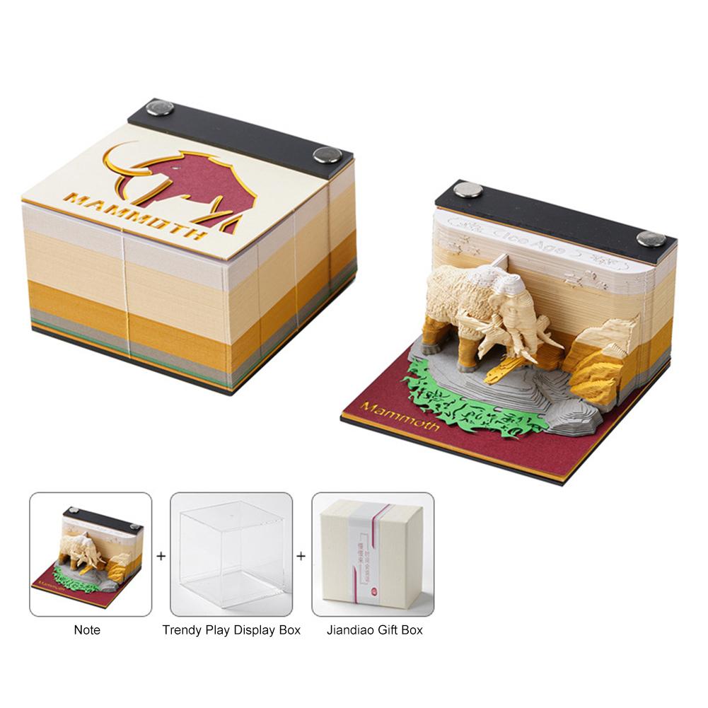 Kreativer 3D-Kunstkalender für 2025. Handgerissenes Papierschnitzerei-Desktop-Ornament und multifunktionales Schreibtisch-Accessoire