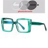 Transparent Green Frame Square Optical Glasses With Prescription Fashion Oversized Diopter Glasses For Women -0.5 -0.75 To -4.0