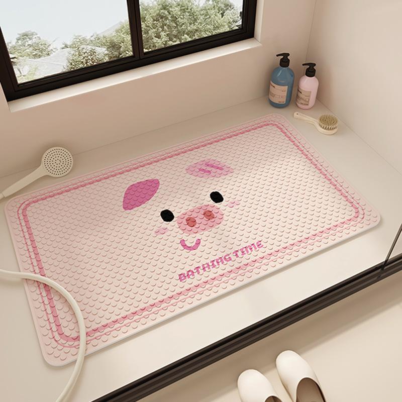 

Bathroom Anti-slip Floor Mat Suction Cup Mat Special Shower Room Anti-fall Massage Foot Mat Household Easy To Clean 40*70cm