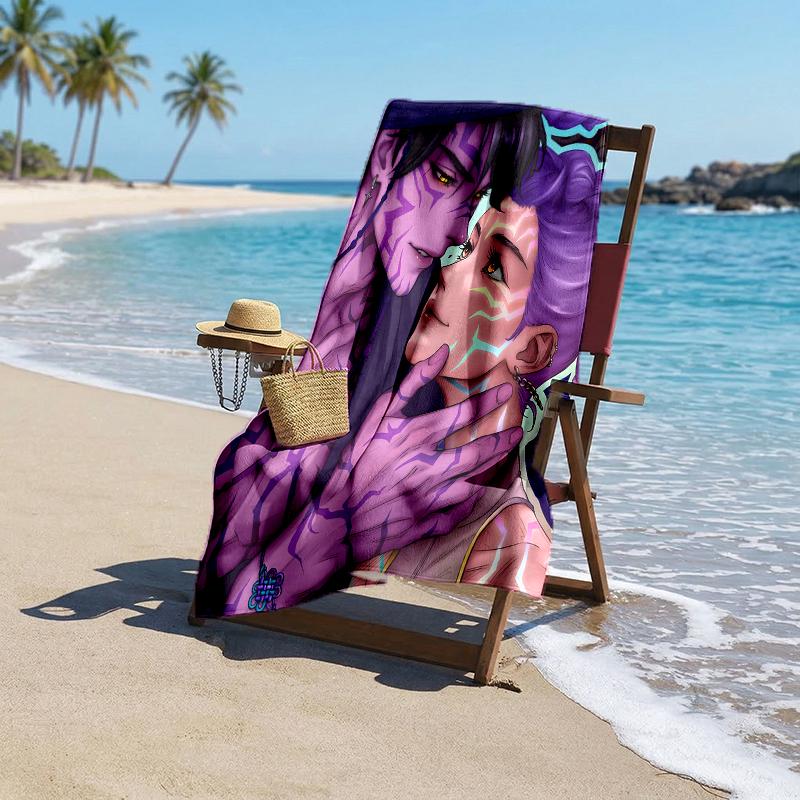 Kpop Hunter Fashion Beach Towel: Ideal for Summer Adventures Soft, Absorbent and Quick Drying Suitable for Swimming and Bathing