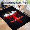 Custom Text Printed Rug Poland Non Slip Floor Carpet For Home Room Decor