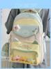 School Girl Nylon Backpack With Design And Multicompartment For Students