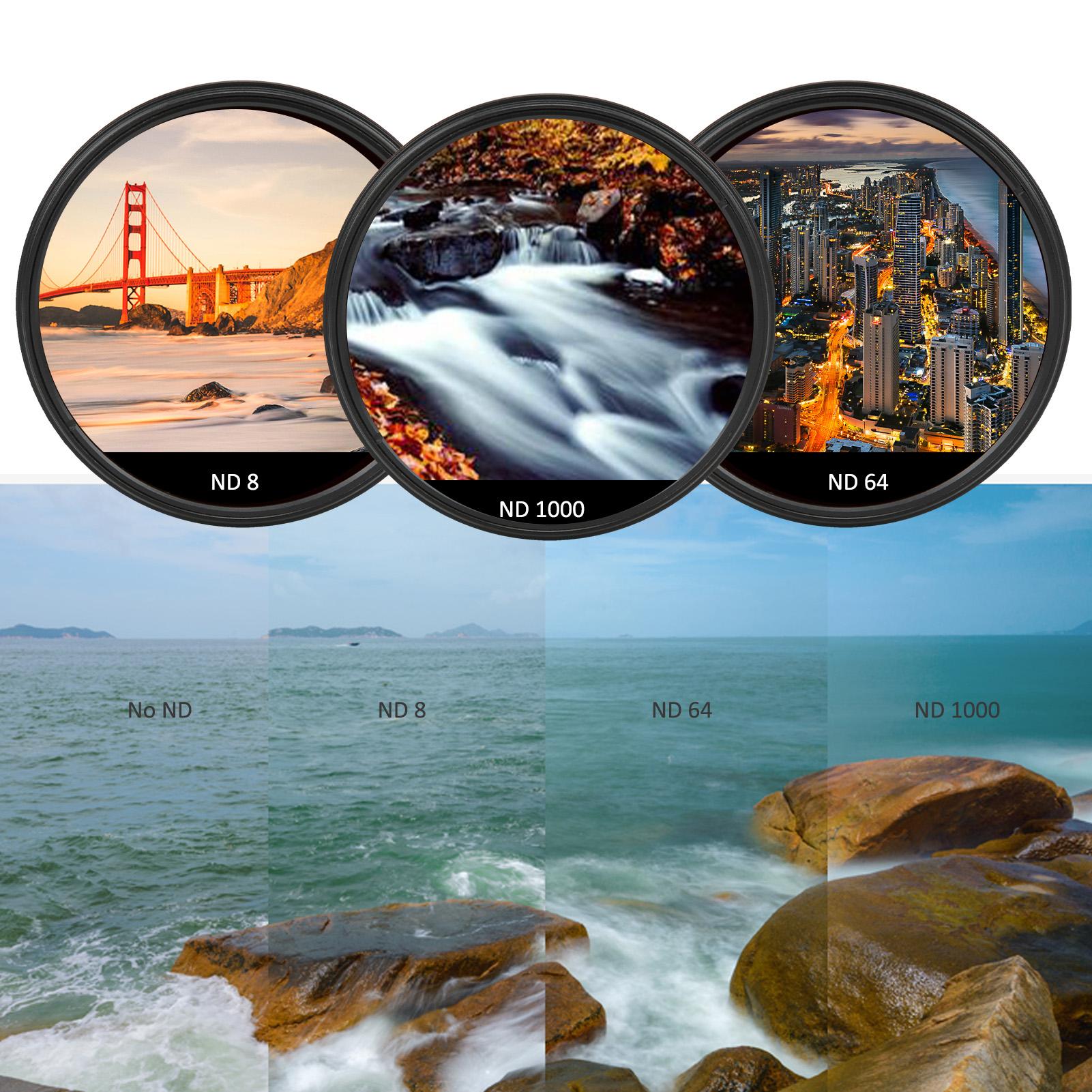 

Junestar ND Filter MultiLayer Coating Neutral Density ND1000 Waterproof thin Filter for Camera(62mm(JSR518 ) )
