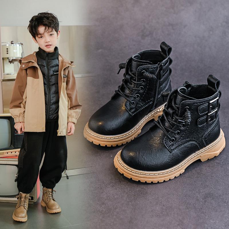 Anti-skid Platform Boots for Children Autumn Winter Boys Girls Motorcycle Boots