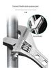 Multifunctional Large Opening Adjustable Wrench - Compact Hardware Tool