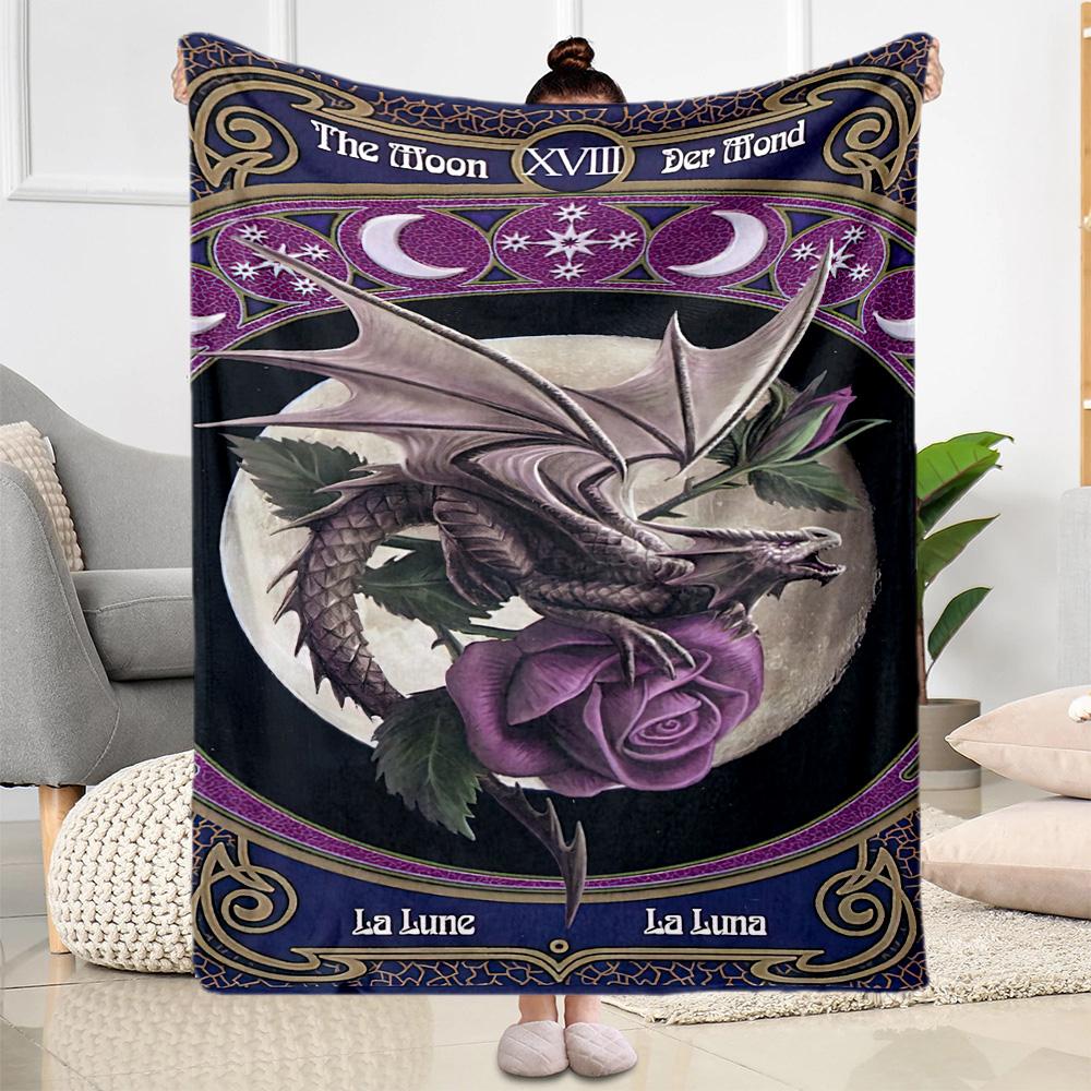 Gothic Style Blanket Ultra-Soft Perfect for Chair Livingroom Office for All Occasions Digital Print Suitable for Gifting Relatives and Friends