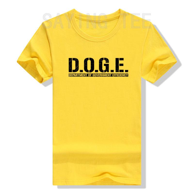 DOGE D.O.G.E. ODDĚLENÍ VLÁDNÍ EFEKTIVITY Tričko Humor Vtipná Písmena Potisk Nápisové Tričko Grafický Outfit Top s Krátkým Rukávem