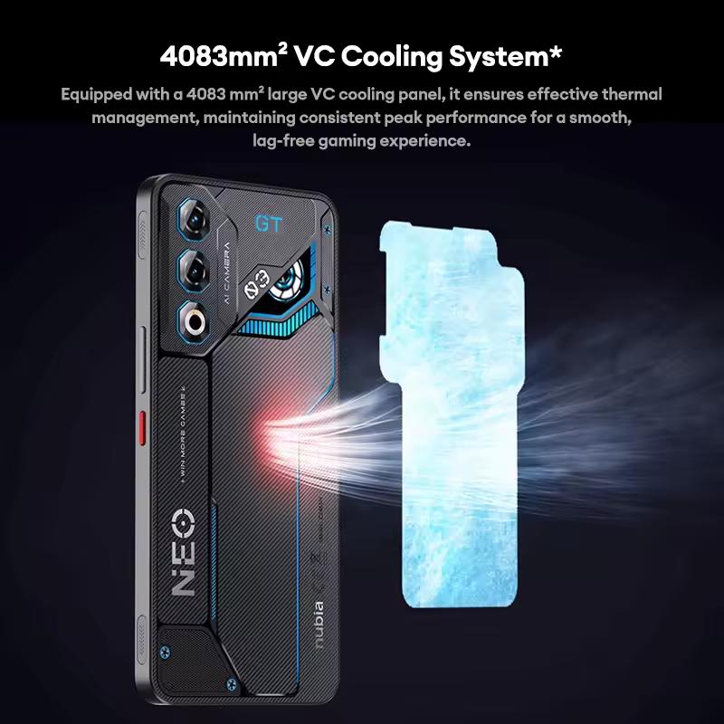 Globální verze mobilního telefonu Nubia Neo 3 GT 5G 6000 mAh baterie 88W nabíjení 50MP fotoaparát 6,8palcový 120Hz OLED Unisoc T9100 NFC