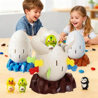 Desktop Games Party Creative Prank Toys Four Pirate Bucket Dinosaur Chicken Duck Penguin Egg Toys