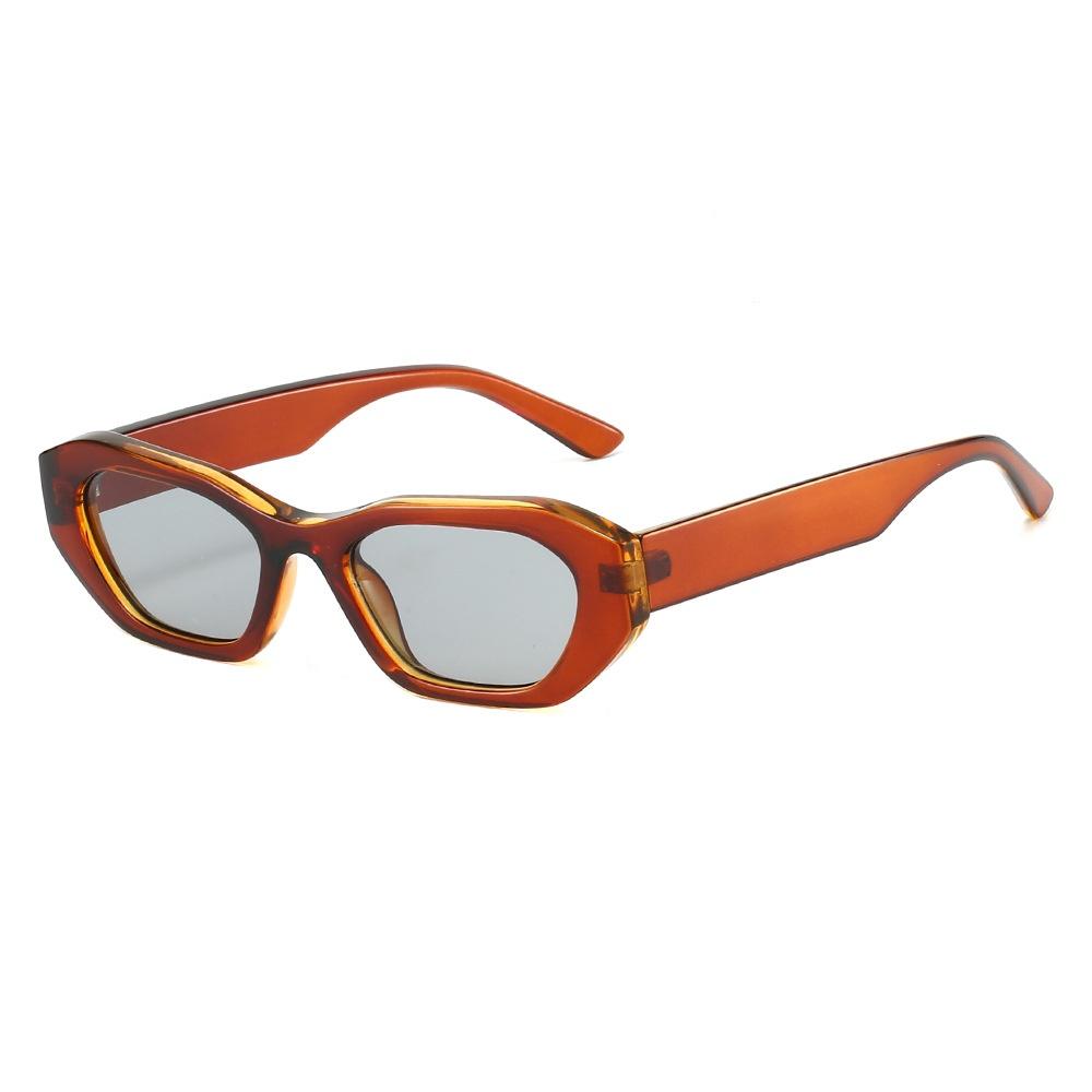 New Luxury Retro Leopard Print Rectangular Women Sunglasses  Brand Jelly Color Design Personality Trend Men Glasses Uv400