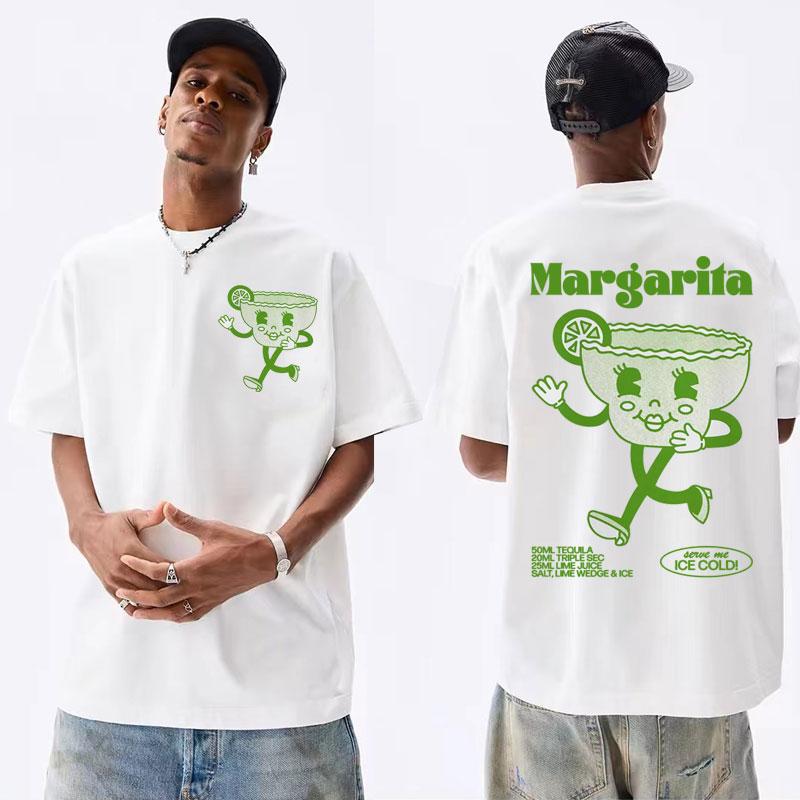 Margarita Meme T Shirt Funny Cocktail Unisex Retro Cartoon Aesthetic Tshirts Men 100 Cotton Oversized Short Sleeve Tshirt Y2k