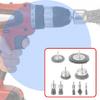 Versatilitys Drill Mounted Wire Brushes 9PCS Carbon Steel Construction For Efficient Rust Paint Debris Removal Tool