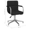 Office Chair Swivel Black Fabric