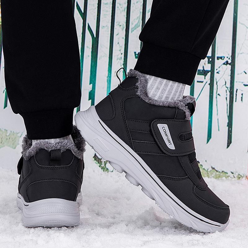 Winter Men's Sneakers Thick Plush Warm Men's Snow Boots Lightweight Men's Ankle Boots Men's Outdoor Cotton Boots