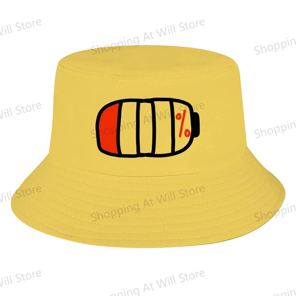 D Printing Low battery Mens and Womens Fisherman Hat  Beach  Hat Birthday gift