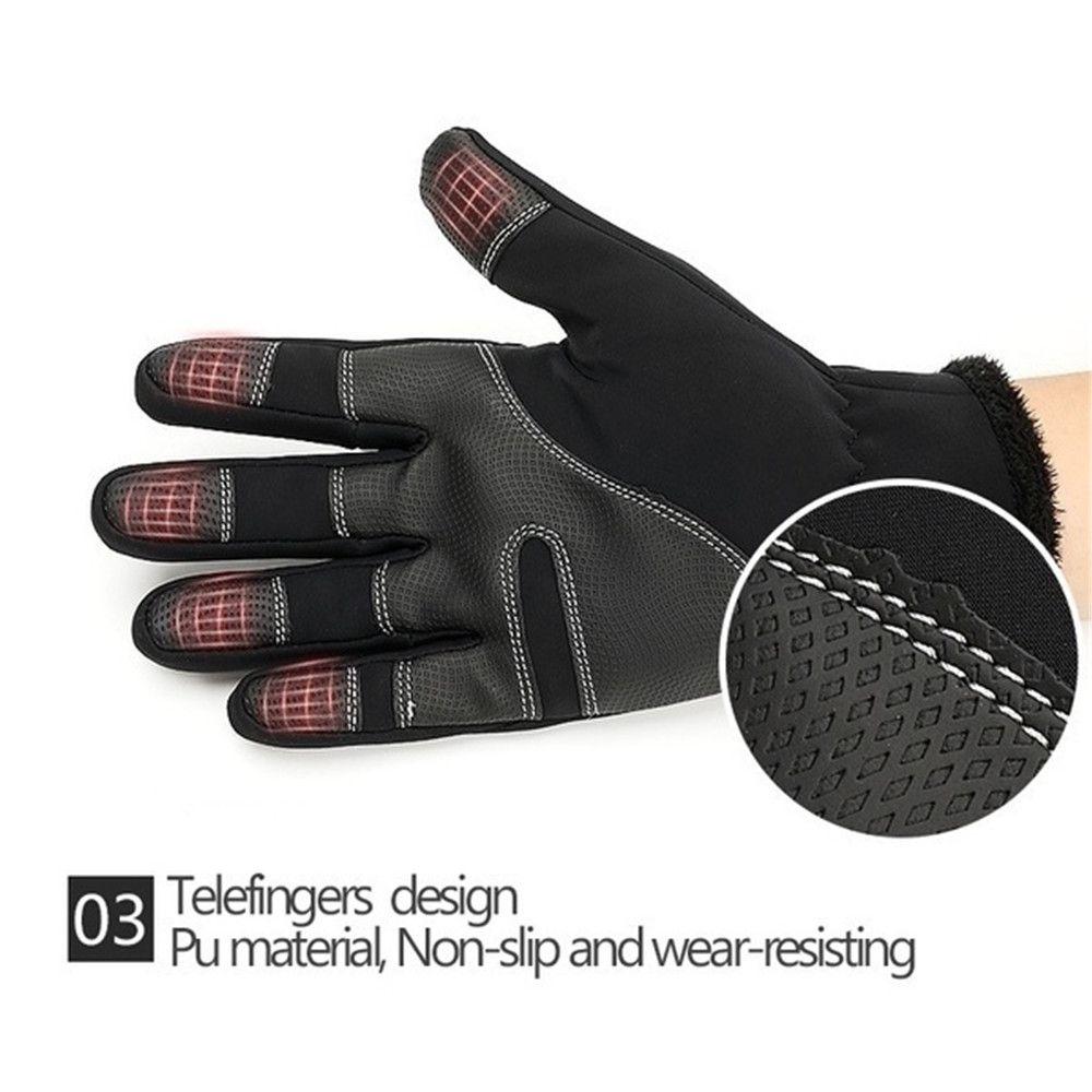 Windproof Driving  Riding Anti-slip Gloves Thermal Glove Winter Warm Gloves Touch Screen Mittens