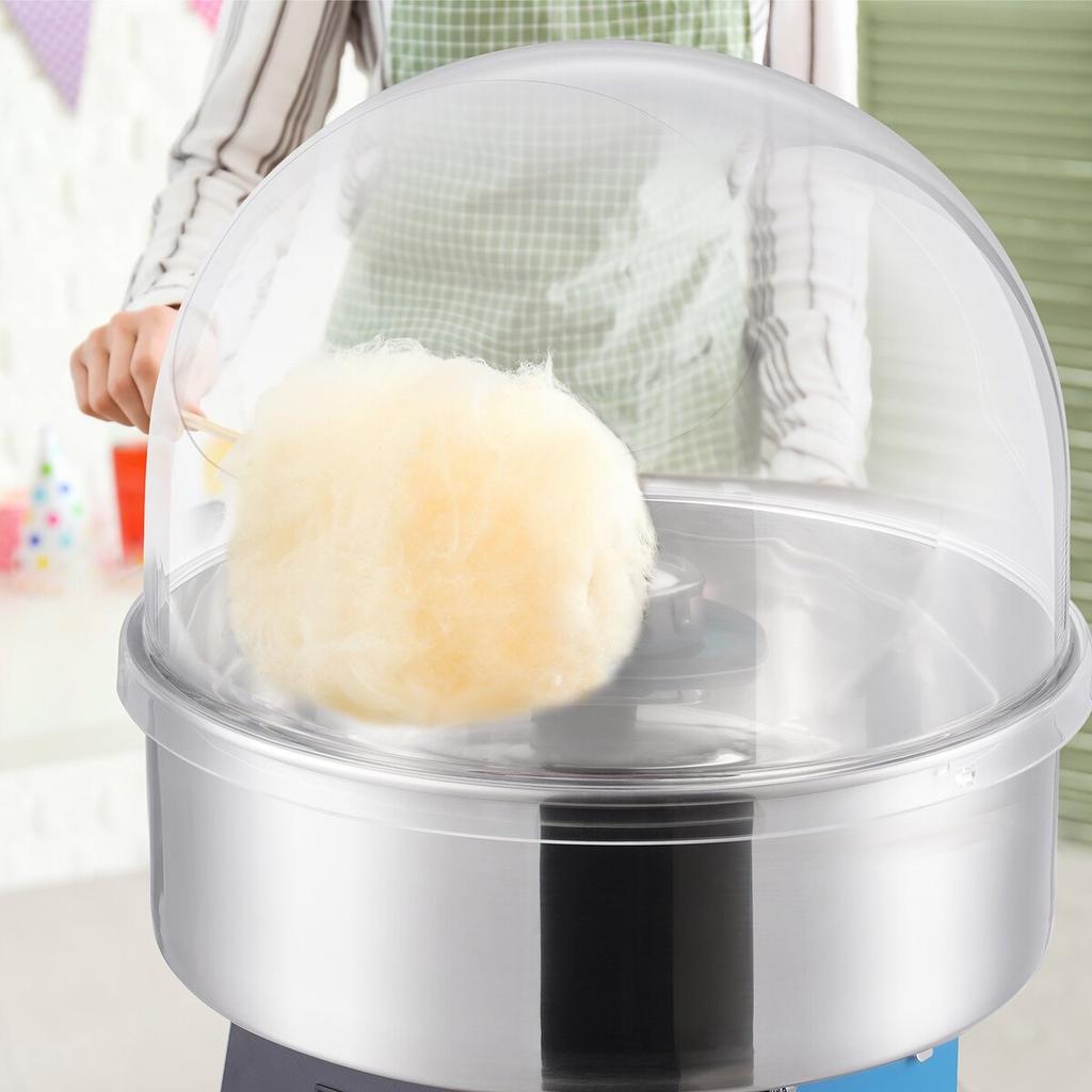 Electric Cotton Candy Machine, 1000W Candy Floss Maker, Commercial Cotton Candy Machine with Cover, Stainless Steel Bowl, Sugar Scoop, Drawer, Perfect