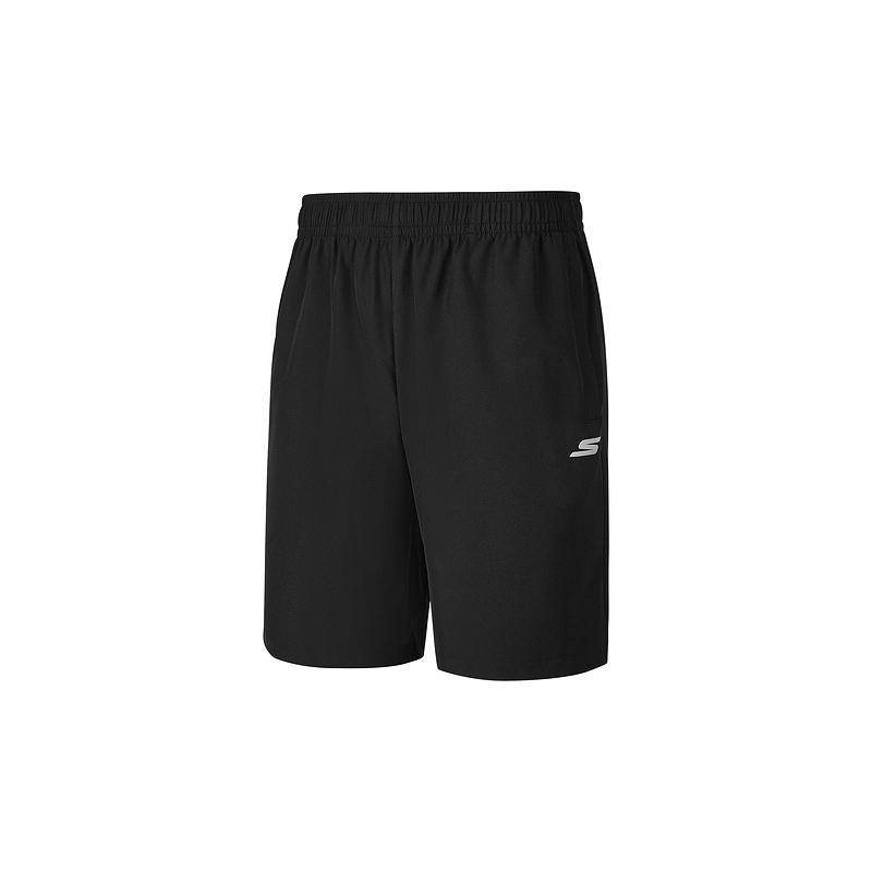 Skechers Elastic Waist Mid-Rise Breathable Solid Color Casual Shorts Men shorts P226M198-0018 M