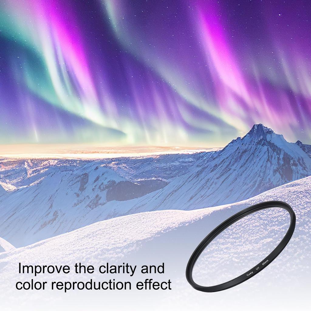 uxcell UV Lens Camera Protection Filter with HD for Camera 1 Piece Filter, Multi-Layer Coating, Hydrophobic, Scratch-Resistant Lenses, 95mm,