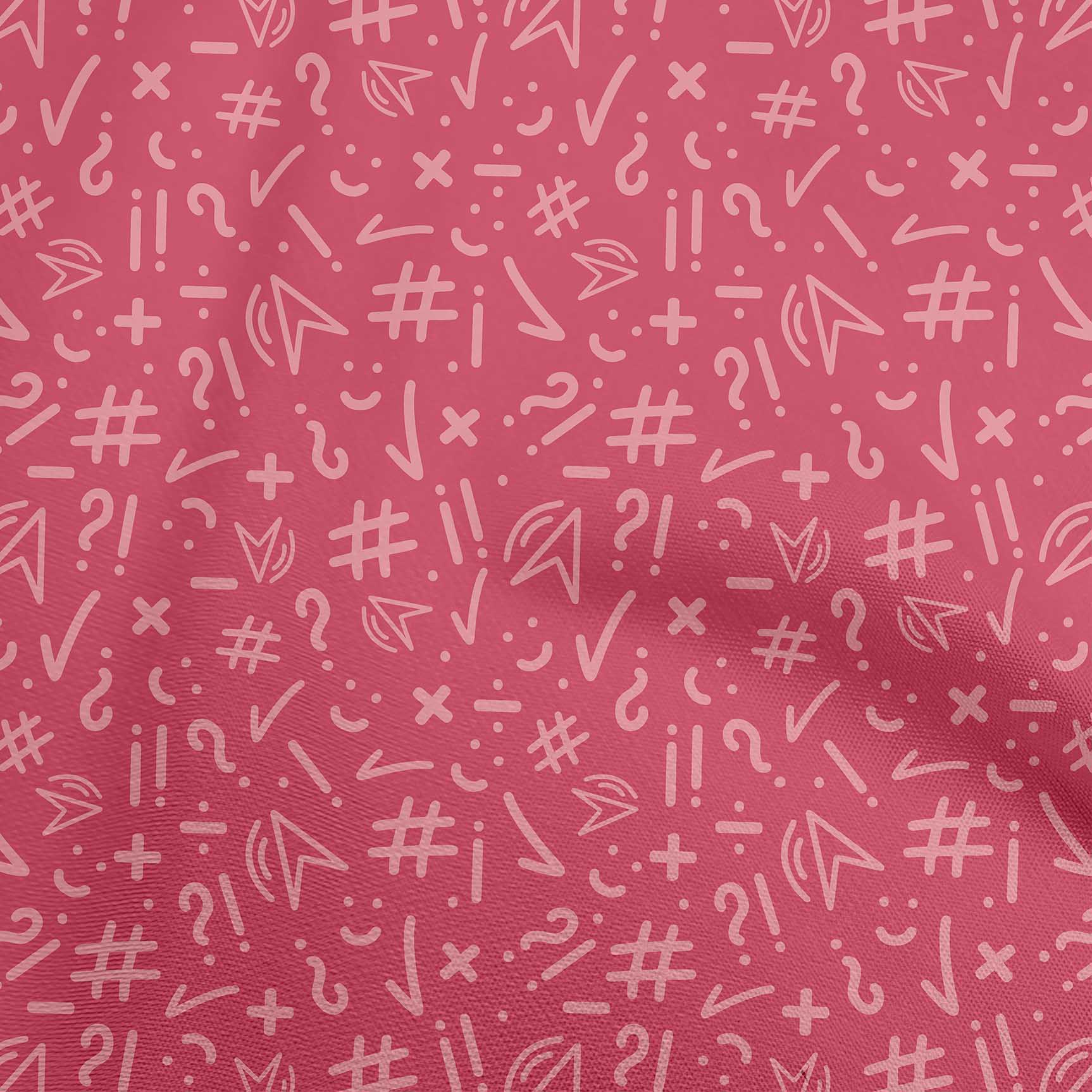 

OneOone Cotton Flex Чорна тканина з цифровими символами Швейна тканина у дворі Надрукований одяг своїми руками Швейні приладдя 40 дюймів 42 Inch Wide - Viscose Chiffon рожевий