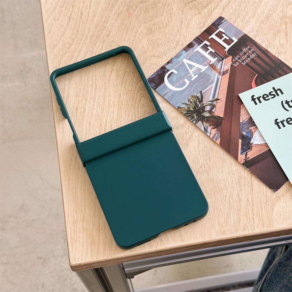 Hinge Protective Cover Phone Case for Samsung Galaxy Z Flip 7 FE 6 5 4 3 Flip7 Flip6 Flip5 Solid Color Macaron Hard Shell Cases
