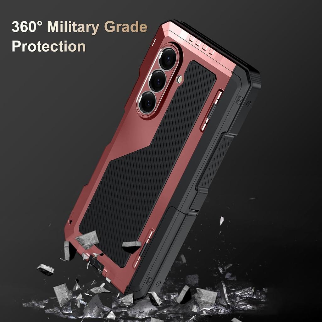 Case for Samsung Z Fold 7 6 5 4 Metal Heavy Duty Aluminum Bumper Shockproof Cover Screen Protection Bracket for Galaxy Z Fold 7