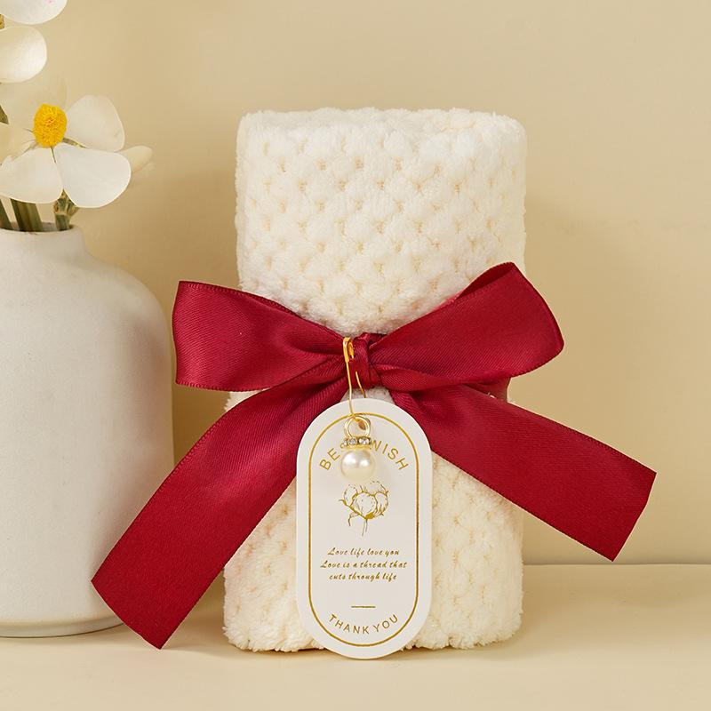 Wedding Cake Wedding Ceremony Gift Towel Coral Velvet Baroque Towel Multicolor Optional Gift