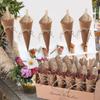 Wood Grain Confetti Cone Holder Rose Dried Flower Petal Wedding Decor For Weddings Decor Village Wedding Party Decor Confetti