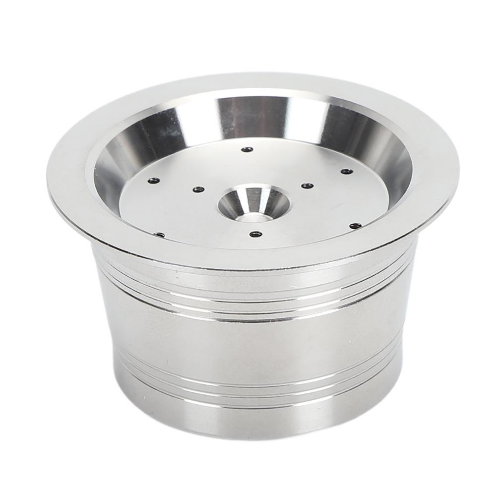 With Spoon Brush Reusable Coffee Pods Stainless Steel Material Reusable Coffee Capsules  Office Use