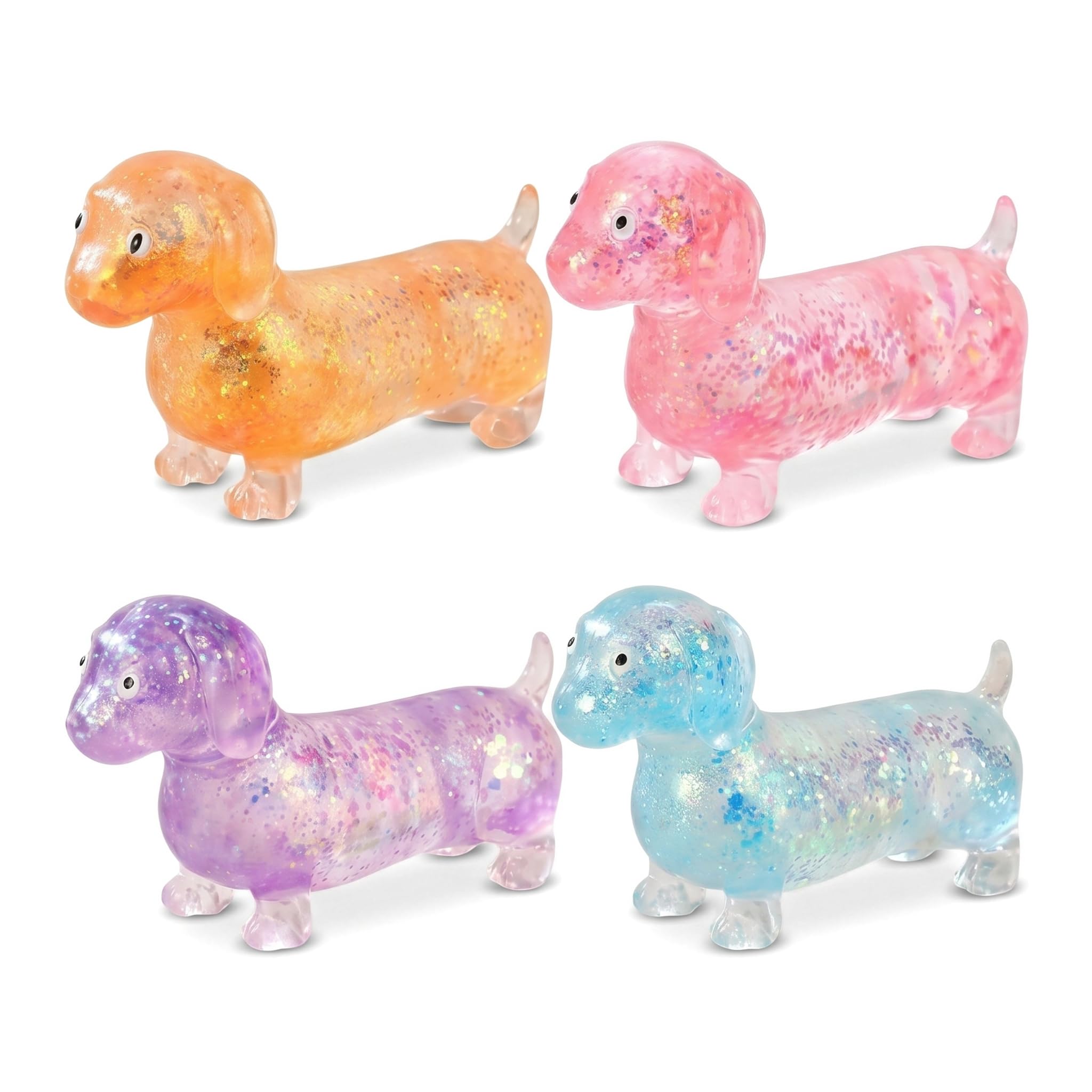 Dachshund Knijpspeeltje Ultra-Zacht Langzame Terugslag Teckel Squishy voor Angstverlichting Gel Stressbal voor Volwassenen en Kinderen Draagbaar