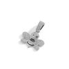 New Popular Hip-hop Full Diamond Little Bee Alloy Pendant, Hip-hop Cuban Chain Necklace, Fashionable Men's Necklace