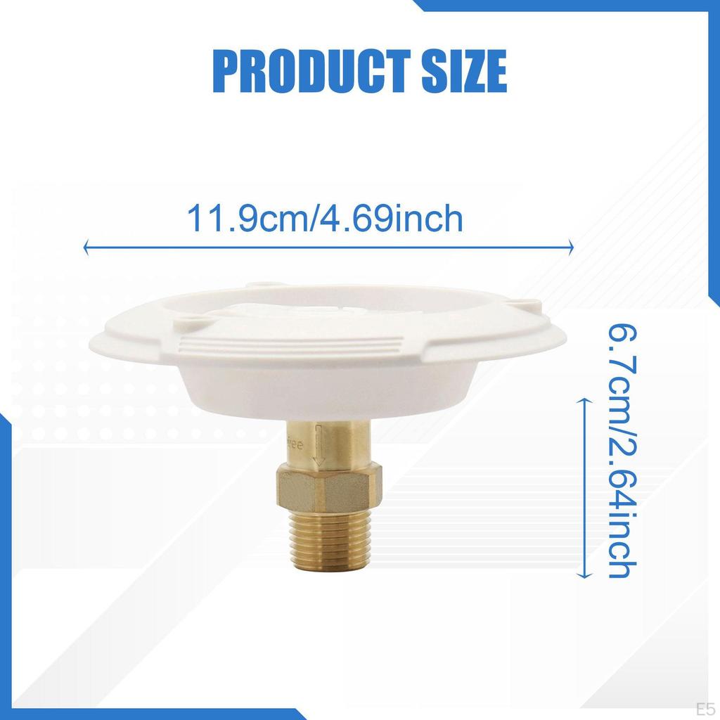 RV City Water Inlet with Check Valve Replace Parts Leakproof Flange Hose Connector for
