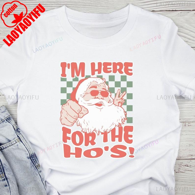 New Arrival Unique Rude Santa Christmas High Quality Cotton Allmatch Regular TShirt  Xmas Gift Unisex Adult Hot Sale TShirt S
