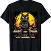 Cat Piano Retro Synthesizer Keyboard Music Producer T-Shirt