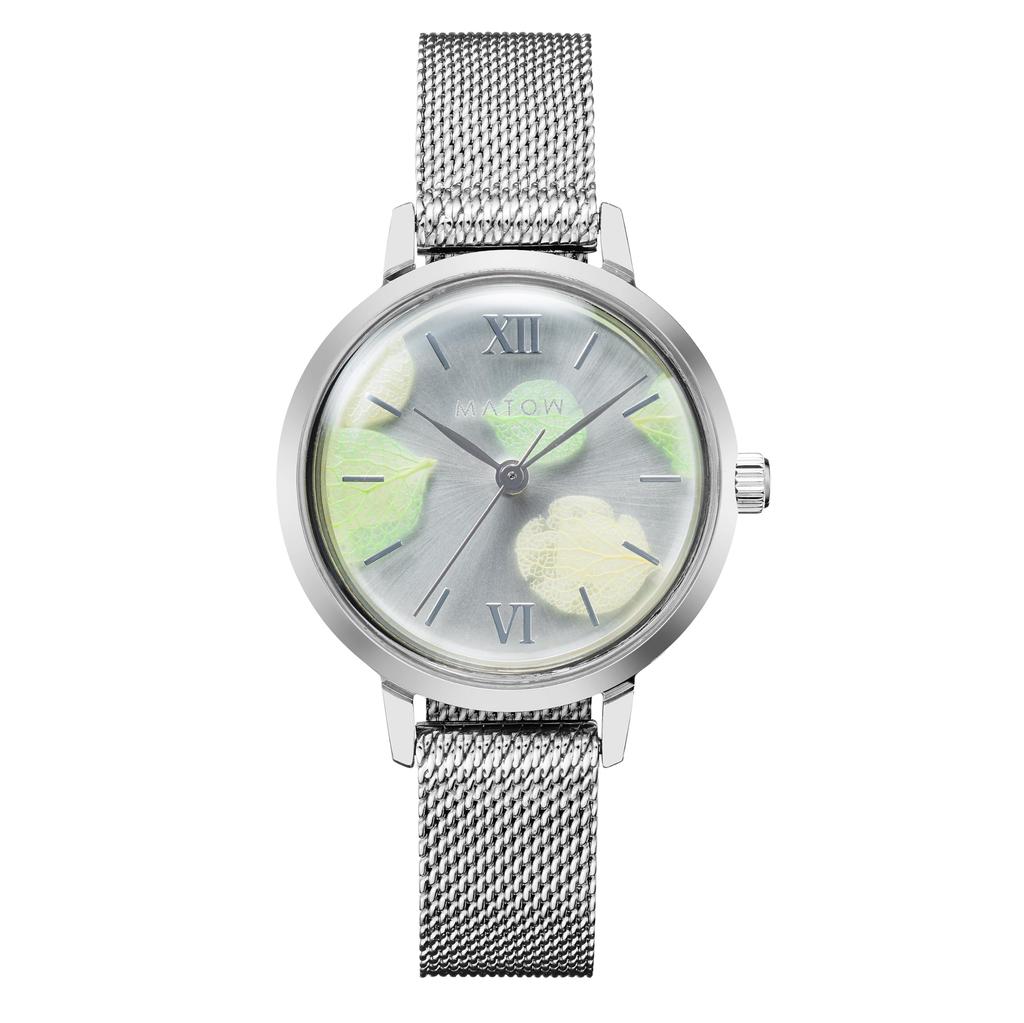 Authorized Dealer Shiki Bouquet Lily of the Valley Silver Mesh Watch mw007003 [MATOW] Women's