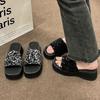 Slippers Women's Summer Wear Fashion New Beach Muffin Thick Bottom Sequins Beautiful Cool Slippers