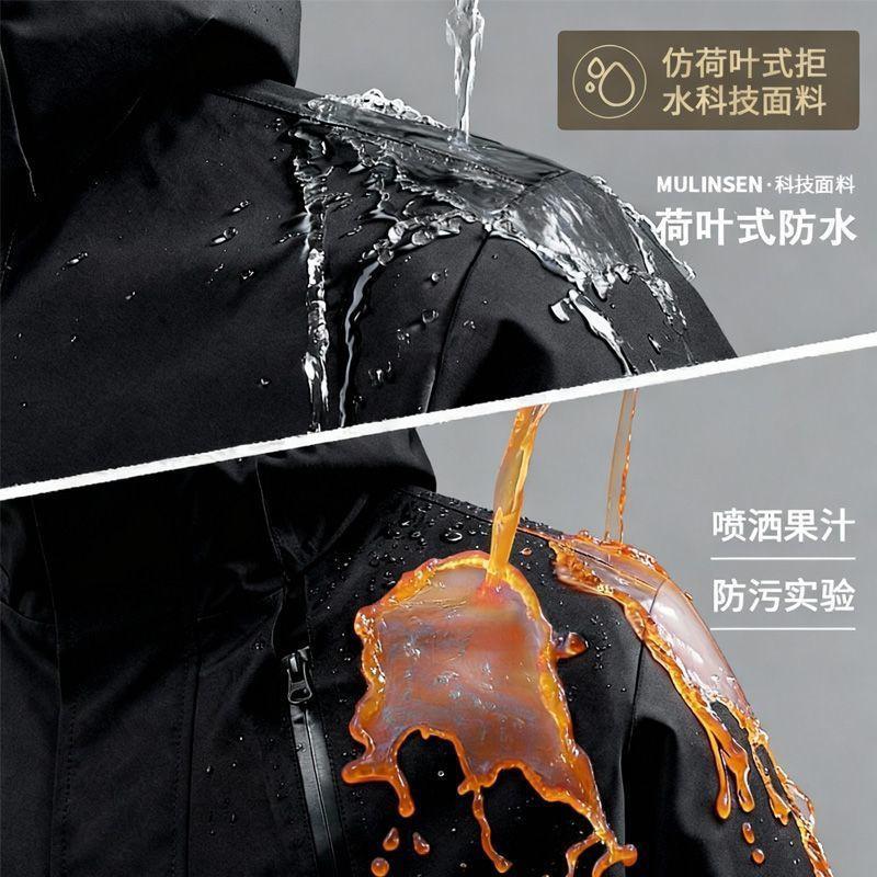 Outdoor Windproof Jacket Hiking Camping Couple Breathable Wear-resistant Hooded Coat