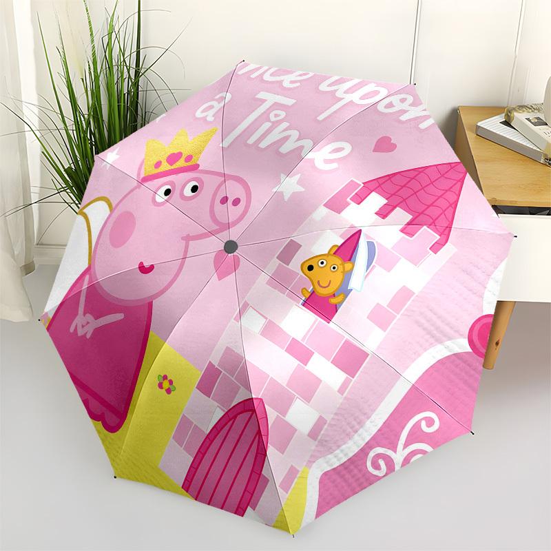 

Princess and Castle Tower Automatic Opening and Closing, 8 rib Structure Portable Umbrella, Suitable for Men and Women in All Seasons Perfe