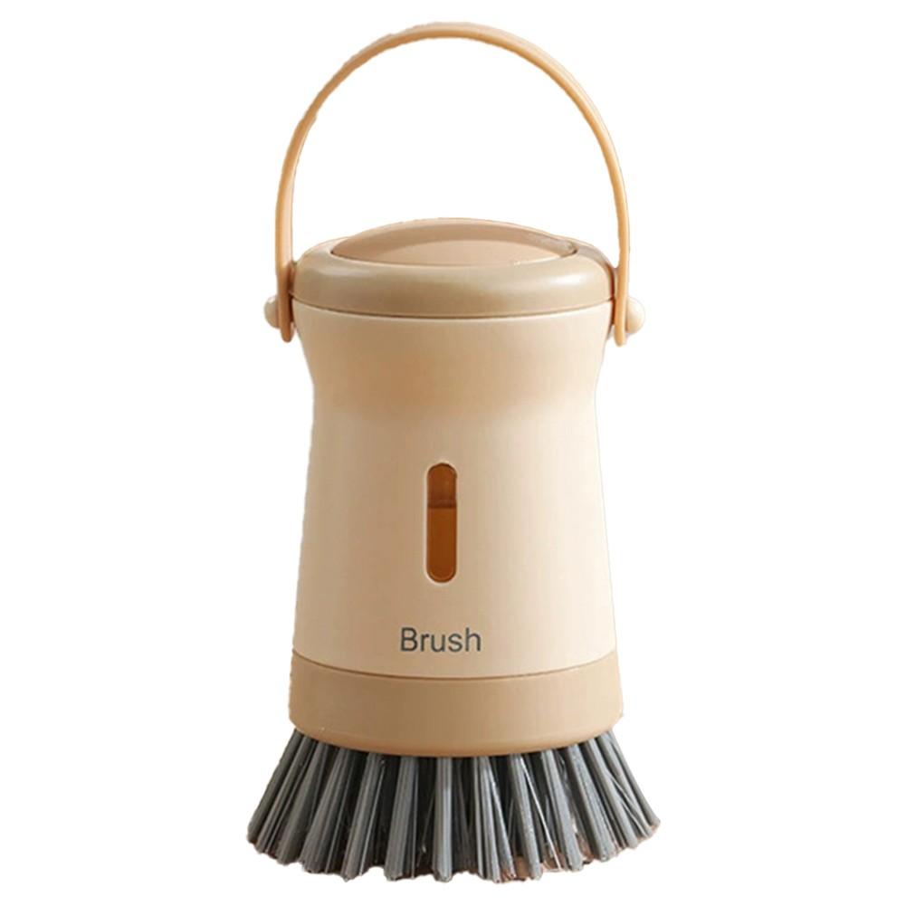 Ergonomic Handle Kitchen Pot Brush for Stainless Steel and Glass Surfaces