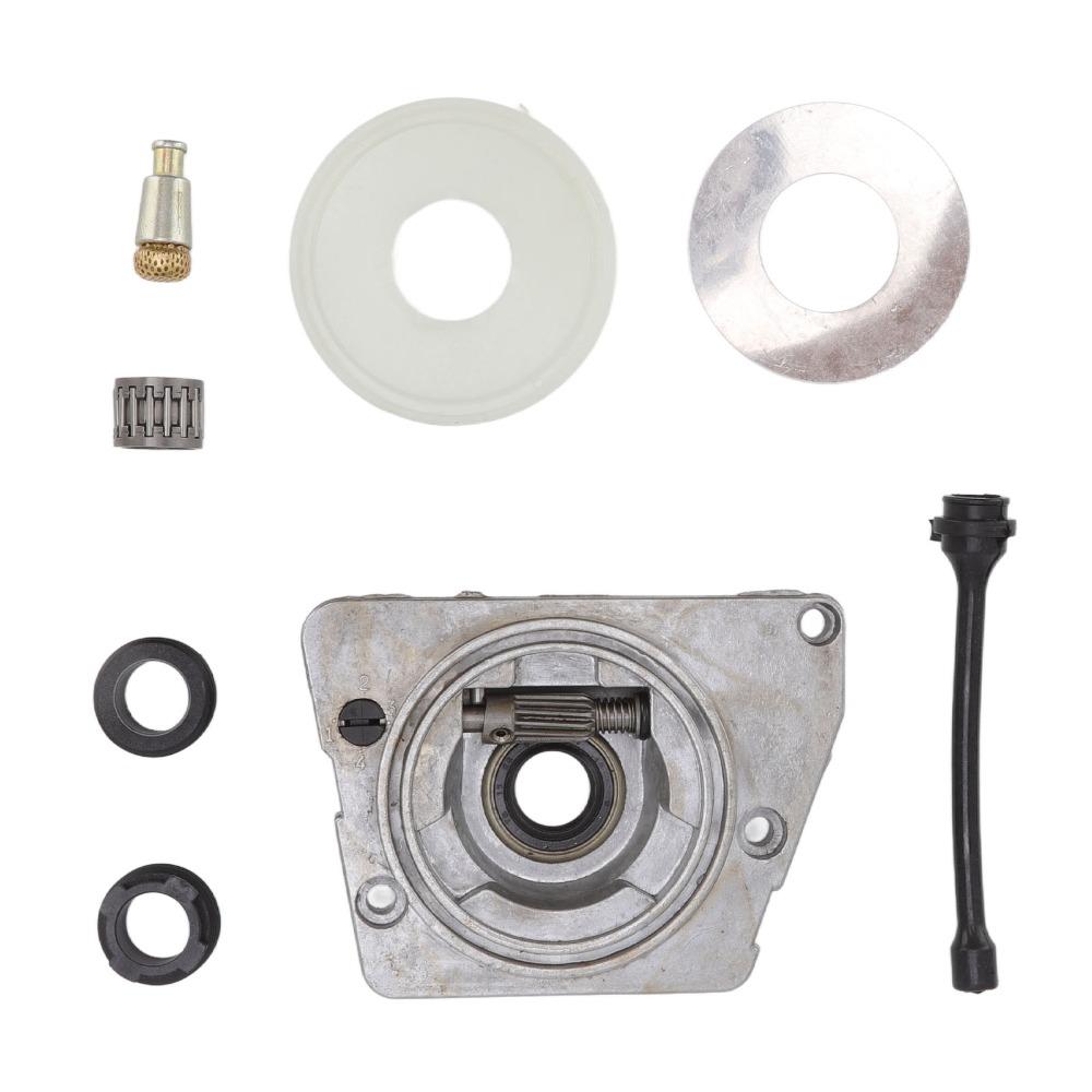 Silbernes Ölpumpen-Schneckenrad Metall Rund Kupplungs-Staubschutz Einfach zu montieren Kompakt für HUSQVARNA 61 66 266 268 266XP 268XP 272XP