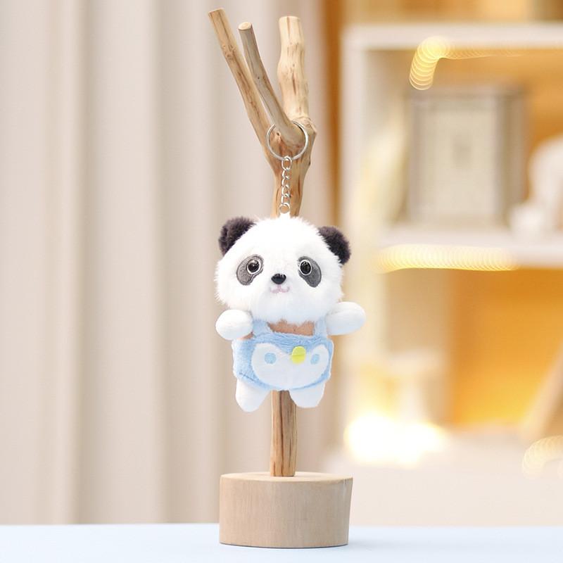 Cute Keychain Panda Cartoon Girl Backpack Decoration Hanging Plush Gift Doll
