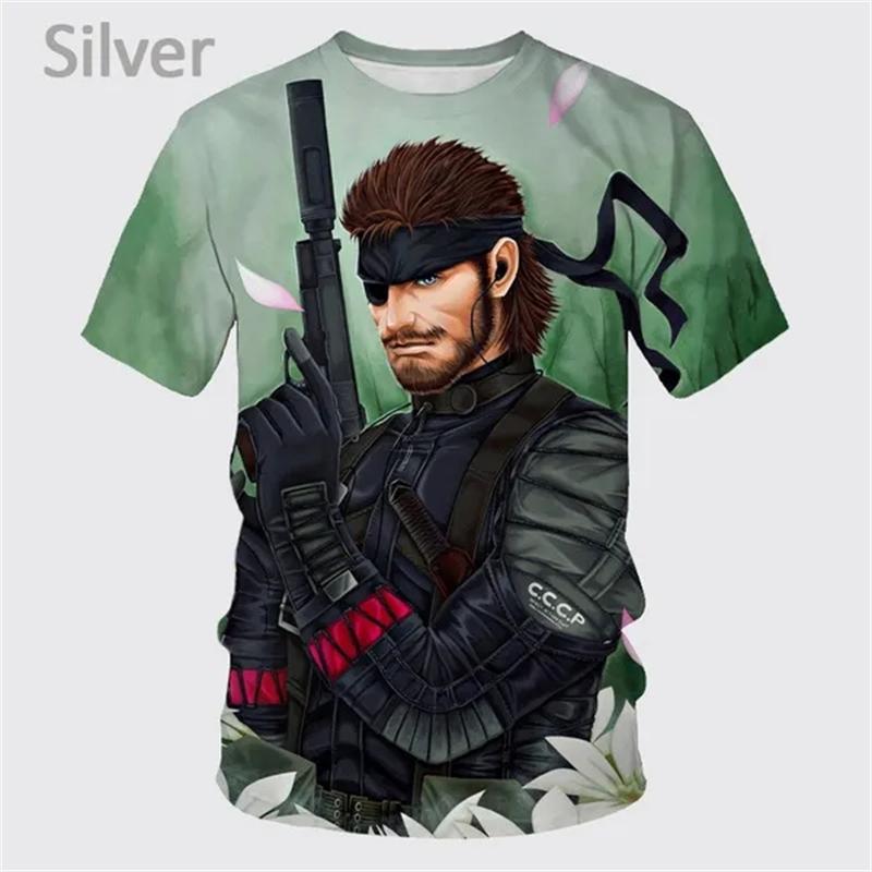 Summer New Hot-selling Video Game Metal Gear Solid 3D Printing Men's Short Sleeve T-shirt Fashion Casual Unisex T Shirt Top Tees