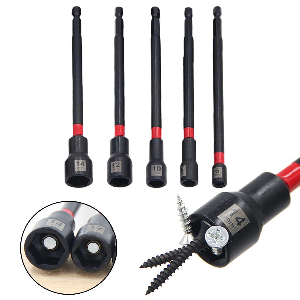 Wrench Extension Bar 150mm Magnetic Socket Wrench Hex Nut Driver Drill Bit Adapter Socket Wrench Extension Sleeve Connecting Rod