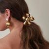 Fashion Irregular Flower Smooth Metal Hair Claws Ponytail Hair Accessories Gold Color Floral Claw Clips for Women Girls Headwear