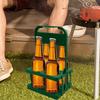 Portable Wine Rack Foldable Drink Carrier 6 Bottles Beer Bottle Carrier With Handle Drinks Container for Baseball School Outdoor